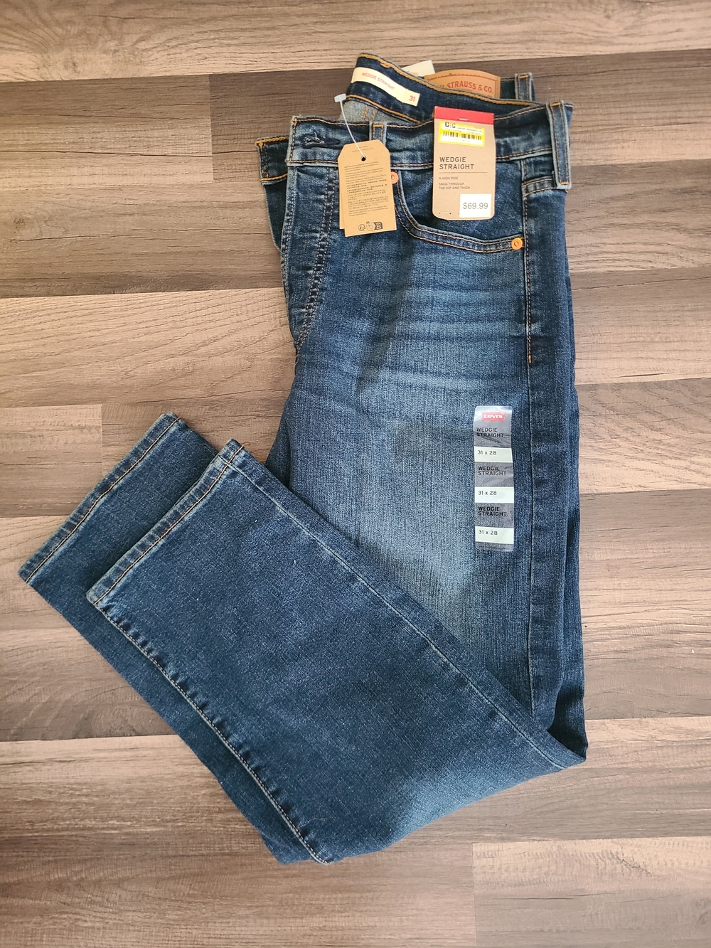 Levi's Womens Wedgie Straight Jeans - Blue Denim